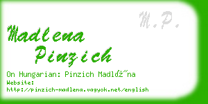 madlena pinzich business card
